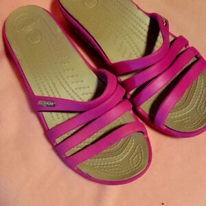 CROCS Pink Sandals.